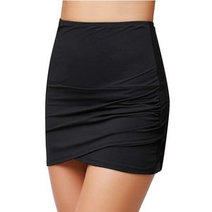 High Waist Tulip Hem Swim Skirt Swimsuit Bottom